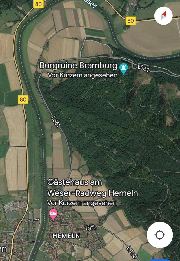 Gaestehaus Am Weser-Radweg Hannoversch Münden Exterior foto